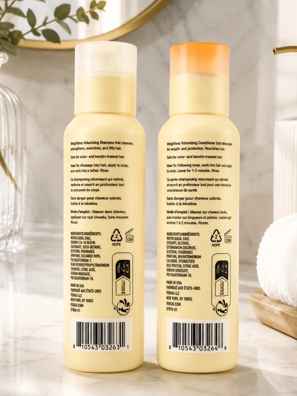 Fekkai Full Blown Volume Shampoo & Conditioner Travel Size Set | 2 oz / 60 mL Ea